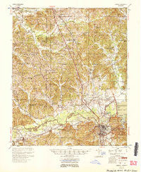 Grenada Mississippi Historical topographic map, 1:62500 scale, 15 X 15 Minute, Year 1954