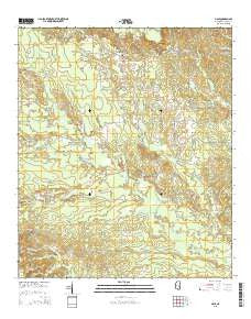 Hale Mississippi Current topographic map, 1:24000 scale, 7.5 X 7.5 Minute, Year 2015