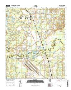 Hamilton Mississippi Current topographic map, 1:24000 scale, 7.5 X 7.5 Minute, Year 2015