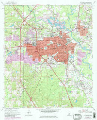 Hattiesburg Mississippi Historical topographic map, 1:24000 scale, 7.5 X 7.5 Minute, Year 1964