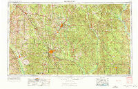 Hattiesburg Mississippi Historical topographic map, 1:250000 scale, 1 X 2 Degree, Year 1953
