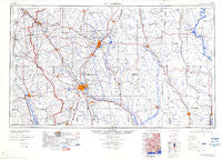Hattiesburg Mississippi Historical topographic map, 1:250000 scale, 1 X 2 Degree, Year 1984