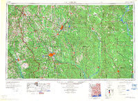Hattiesburg Mississippi Historical topographic map, 1:250000 scale, 1 X 2 Degree, Year 1984