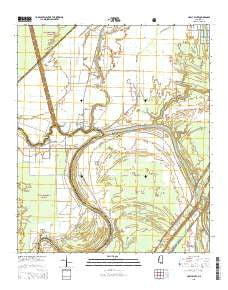 Holly Bluff Mississippi Current topographic map, 1:24000 scale, 7.5 X 7.5 Minute, Year 2015