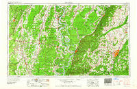 Jackson Mississippi Historical topographic map, 1:250000 scale, 1 X 2 Degree, Year 1961