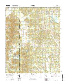 Jumpertown Mississippi Current topographic map, 1:24000 scale, 7.5 X 7.5 Minute, Year 2015