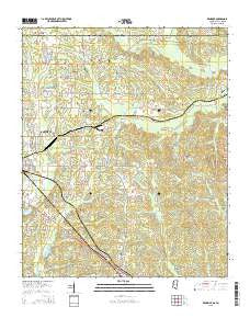 Kendrick Mississippi Current topographic map, 1:24000 scale, 7.5 X 7.5 Minute, Year 2015