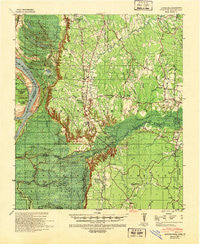 Kingston Mississippi Historical topographic map, 1:62500 scale, 15 X 15 Minute, Year 1939