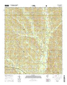 Kirby Mississippi Current topographic map, 1:24000 scale, 7.5 X 7.5 Minute, Year 2015