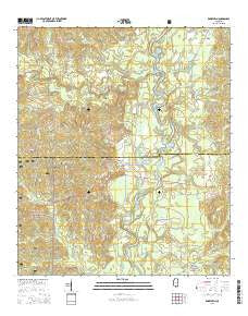 Knobtown Mississippi Current topographic map, 1:24000 scale, 7.5 X 7.5 Minute, Year 2015
