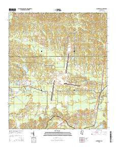 Lauderdale Mississippi Current topographic map, 1:24000 scale, 7.5 X 7.5 Minute, Year 2015