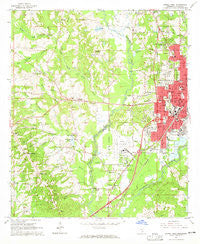 Laurel West Mississippi Historical topographic map, 1:24000 scale, 7.5 X 7.5 Minute, Year 1964