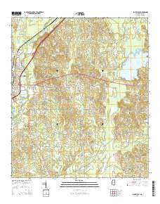 Laurel East Mississippi Current topographic map, 1:24000 scale, 7.5 X 7.5 Minute, Year 2015