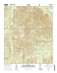 Lena Mississippi Current topographic map, 1:24000 scale, 7.5 X 7.5 Minute, Year 2015