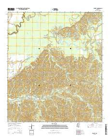 Lessley Mississippi Current topographic map, 1:24000 scale, 7.5 X 7.5 Minute, Year 2015