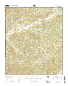 Lexington North Mississippi Current topographic map, 1:24000 scale, 7.5 X 7.5 Minute, Year 2015