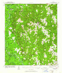 Lucedale Mississippi Historical topographic map, 1:62500 scale, 15 X 15 Minute, Year 1941