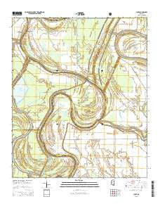 Lucre Mississippi Current topographic map, 1:24000 scale, 7.5 X 7.5 Minute, Year 2015