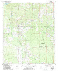 Ludlow Mississippi Historical topographic map, 1:24000 scale, 7.5 X 7.5 Minute, Year 1989