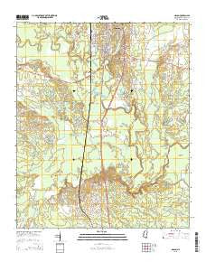 Macon Mississippi Current topographic map, 1:24000 scale, 7.5 X 7.5 Minute, Year 2015