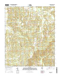Marianna Mississippi Current topographic map, 1:24000 scale, 7.5 X 7.5 Minute, Year 2015