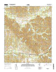 McAdams Mississippi Current topographic map, 1:24000 scale, 7.5 X 7.5 Minute, Year 2015