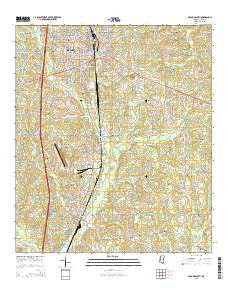 McComb South Mississippi Current topographic map, 1:24000 scale, 7.5 X 7.5 Minute, Year 2015