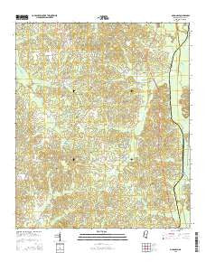 McDonald Mississippi Current topographic map, 1:24000 scale, 7.5 X 7.5 Minute, Year 2015