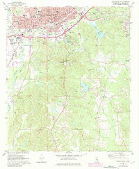 Meridian South Mississippi Historical topographic map, 1:24000 scale, 7.5 X 7.5 Minute, Year 1971