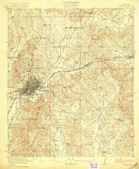 Meridian Mississippi Historical topographic map, 1:62500 scale, 15 X 15 Minute, Year 1923