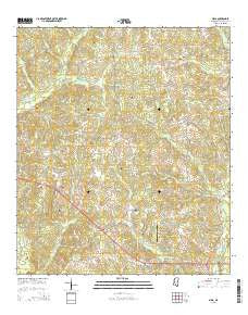 Mesa Mississippi Current topographic map, 1:24000 scale, 7.5 X 7.5 Minute, Year 2015