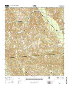 Mize Mississippi Current topographic map, 1:24000 scale, 7.5 X 7.5 Minute, Year 2015