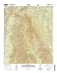 Montrose South Mississippi Current topographic map, 1:24000 scale, 7.5 X 7.5 Minute, Year 2015