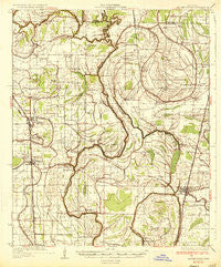 Mound Bayou Mississippi Historical topographic map, 1:62500 scale, 15 X 15 Minute, Year 1935