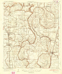 Mound Bayou Mississippi Historical topographic map, 1:62500 scale, 15 X 15 Minute, Year 1935