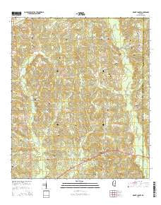 Mount Carmel Mississippi Current topographic map, 1:24000 scale, 7.5 X 7.5 Minute, Year 2015
