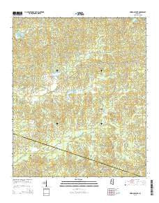 Murdock Lake Mississippi Current topographic map, 1:24000 scale, 7.5 X 7.5 Minute, Year 2015