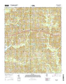 Myrick Mississippi Current topographic map, 1:24000 scale, 7.5 X 7.5 Minute, Year 2015