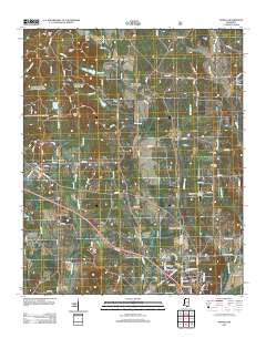 Myrtle Mississippi Historical topographic map, 1:24000 scale, 7.5 X 7.5 Minute, Year 2012