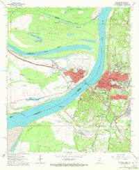 Natchez Mississippi Historical topographic map, 1:24000 scale, 7.5 X 7.5 Minute, Year 1963