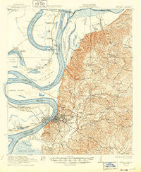 Natchez Mississippi Historical topographic map, 1:62500 scale, 15 X 15 Minute, Year 1922