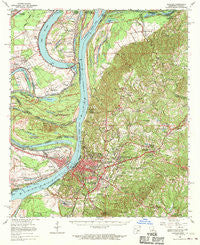 Natchez Mississippi Historical topographic map, 1:62500 scale, 15 X 15 Minute, Year 1965