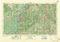 Natchez Mississippi Historical topographic map, 1:250000 scale, 1 X 2 Degree, Year 1956