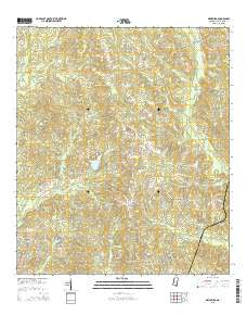 Orvisburg Mississippi Current topographic map, 1:24000 scale, 7.5 X 7.5 Minute, Year 2015