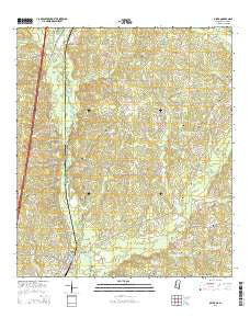Osyka Mississippi Current topographic map, 1:24000 scale, 7.5 X 7.5 Minute, Year 2015