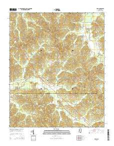 Paris Mississippi Current topographic map, 1:24000 scale, 7.5 X 7.5 Minute, Year 2015