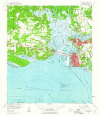 Pascagoula Mississippi Historical topographic map, 1:62500 scale, 15 X 15 Minute, Year 1955