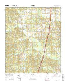 Peachahala Creek Mississippi Current topographic map, 1:24000 scale, 7.5 X 7.5 Minute, Year 2015