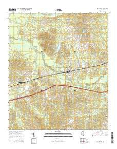Pelahatchie Mississippi Current topographic map, 1:24000 scale, 7.5 X 7.5 Minute, Year 2015
