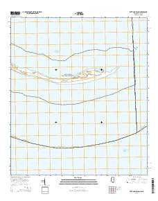 Petit Bois Island Mississippi Current topographic map, 1:24000 scale, 7.5 X 7.5 Minute, Year 2015